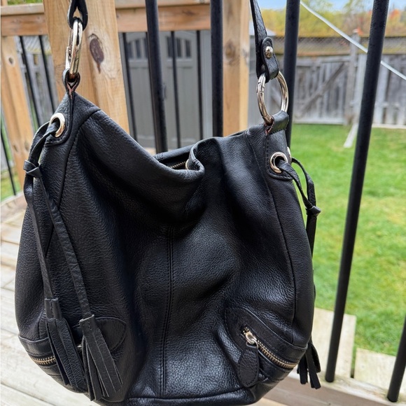 Danier Black Leather Hobo Bag - Picture 8 of 11